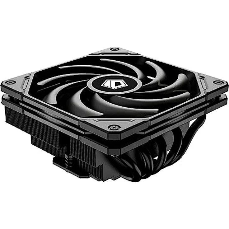 ID-COOLING IS-55 BLACK, Low Profile CPU-Kühler mit 5 Heatpipes, 120 mm PWM-Lüfter, kompatibel mit Intel LGA1700/115X/1200 und AMD AM4/AM5, schwarz – Bild 4