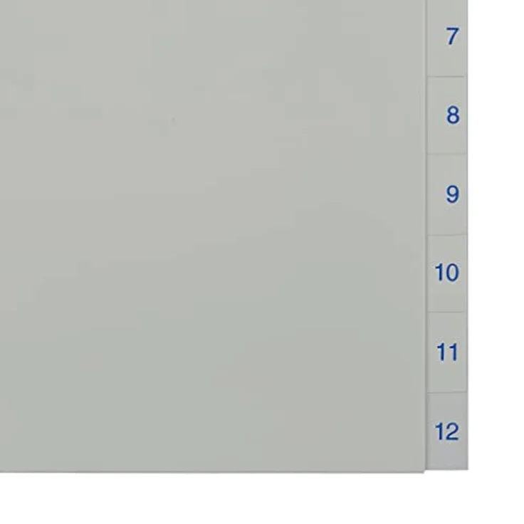 ESSELTE Aktenordner Esselte Kunststoff-Register, Zahlen 1-12, A4, Weiß – Bild 6