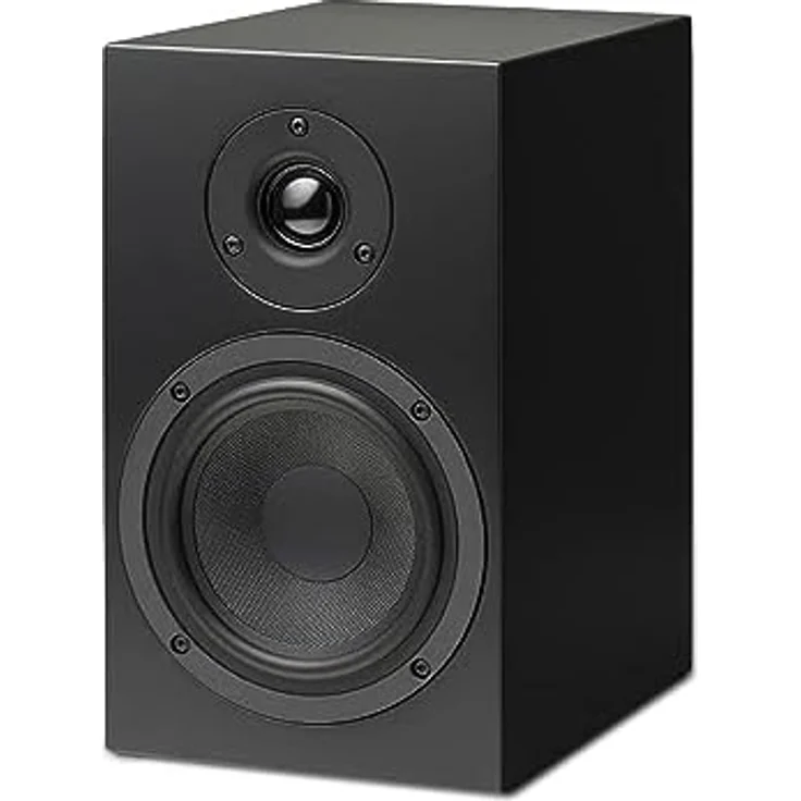Pro-Ject Speaker Box 5 S2, 2-Wege-Kompakt-Monitorlautsprecher, passives Lautsprechersystem mit Fiberglas-Tiefmitteltöner, Paar (Schwarz) – Bild 2