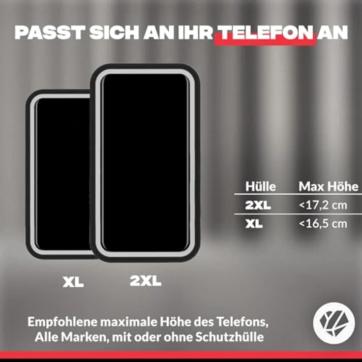 Shapeheart Fahrrad-Handyhalterung PRO, abnehmbare magnetische Hülle für Smartphones bis 14,7 cm – Bild 5