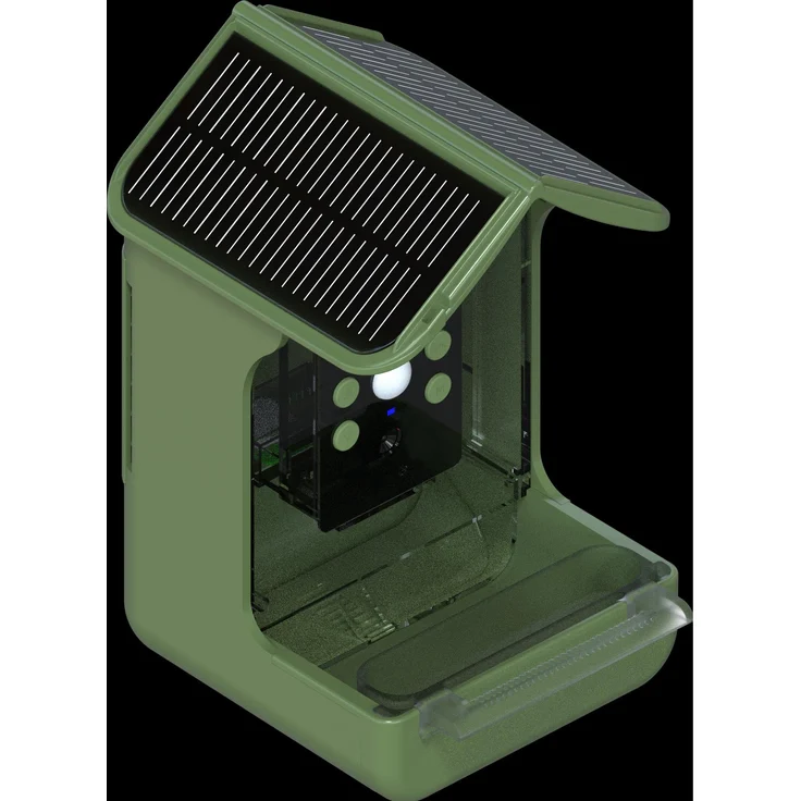 Braun Photo Bird Cam 130 Solar, Wildkamera mit 12 MP und 1080p Full-HD, grün