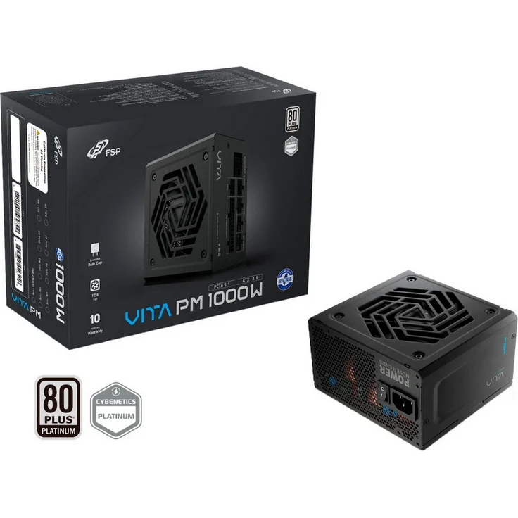 Fortron FSP VITA PM 1000W, PC-Netzteil mit 12-Pin High Power GPU, 80 PLUS Platinum, 120-mm-Lüfter, vollständig modular
