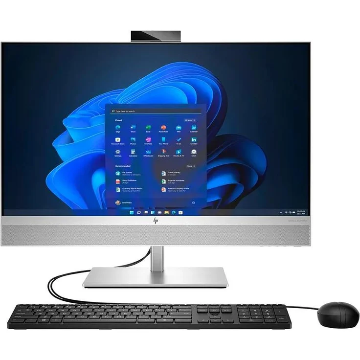 HP EliteOne 870 G9, All-in-One-PC mit Intel Core i5, 27 Zoll Full HD, 16 GB DDR5-RAM, 512 GB SSD, Windows 11 Pro, Wi-Fi 6E, Silber