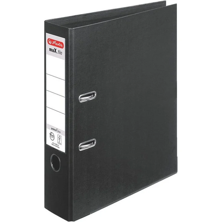 Herlitz Aktenordner maX.file »protect plus«, breit, DIN A4, 8 cm Rückenbreite, Polypropylen, blau – Bild 1