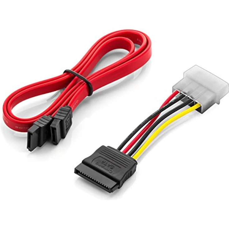 deleyCON Einbaurahmen für 2,5'' Festplatten / SSD's auf 3,5'' Adapter Wechselrahmen Mounting Frame Halterung Schienen inkl. Schrauben SATA Kabel und Stromadapter – Bild 4