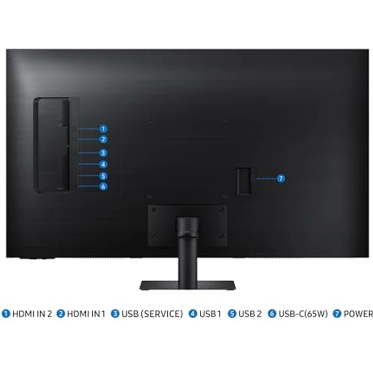 Samsung M70D Smart Monitor, 43 Zoll, 4K AI Upscaling, UHD, 60 Hz, Entertainment und Gaming Hub, Lautsprecher, Smart TV Apps, LS43DM702UUXEN - schwarz – Bild 4