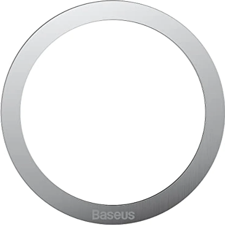Baseus PCCH000012 Halo Series Magnetring, 2-teilig aus Metall, silber, abziehbar und wiederverwendbar, optimal für kabelloses Laden – Bild 1