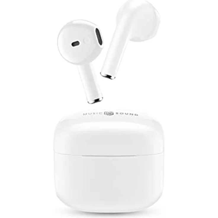 Music Sound | Swag - Kabelloses Kapsel-Headset - Wiedergabezeit bis 20 Stunden - Bluetooth - weiß – Bild 1