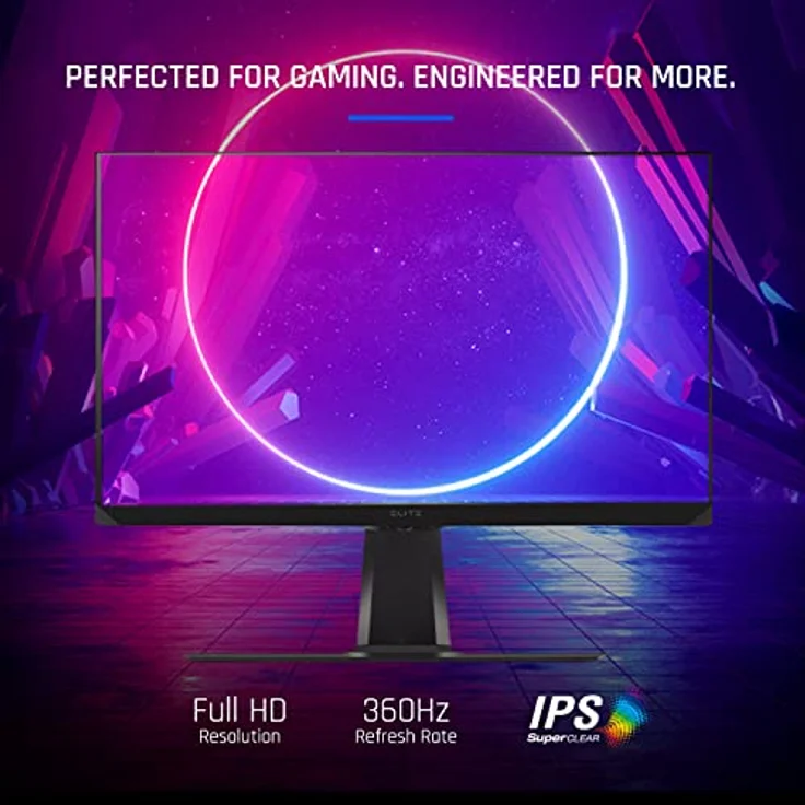 ViewSonic XG251G 62,2 cm (25 Zoll) Gaming Monitor (Full-HD, IPS-Panel, 1 ms, 360 Hz, G-Sync, NVIDIA Reflex, HDR 400, RGB Beleuchtung, HDMI, DP, höhenverstellbar) Schwarz – Bild 3