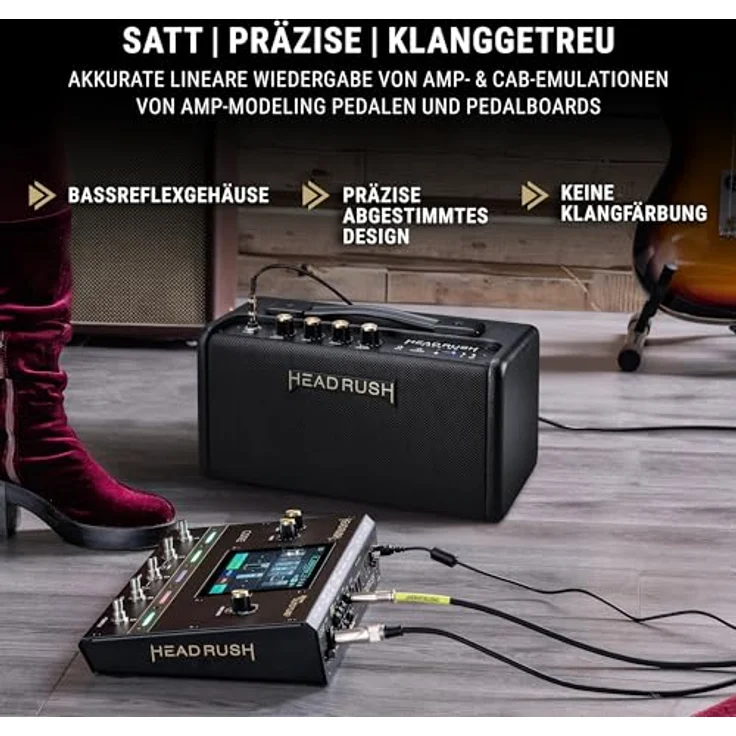 HeadRush FRFR GO, Modeling Combo Verstärker für E-Gitarre, 30 Watt, Bluetooth, 13 Stunden Akkulaufzeit, kompaktes Design – Bild 3