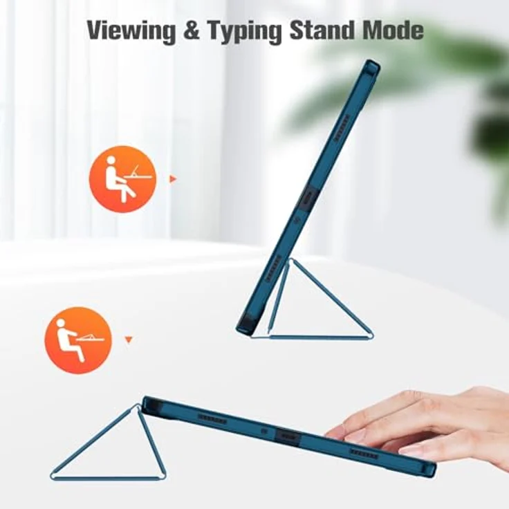 Fintie Hülle für Samsung Galaxy Tab A11+ Plus 11" 2025 / Tab A9+ Plus 11 Zoll 2023, Ultradünn mit Translucent Rückseite, Pfauenblau – Bild 3