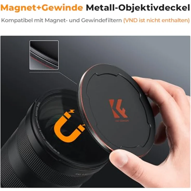 K&F Concept Nano X-Serie Magnetischer Black-Mist 1/4 Black Promist 1/4 Filter Effektfilter-72mm - Hochwertiger Kamera-Filter mit Filmlook in Schwarz – Bild 3