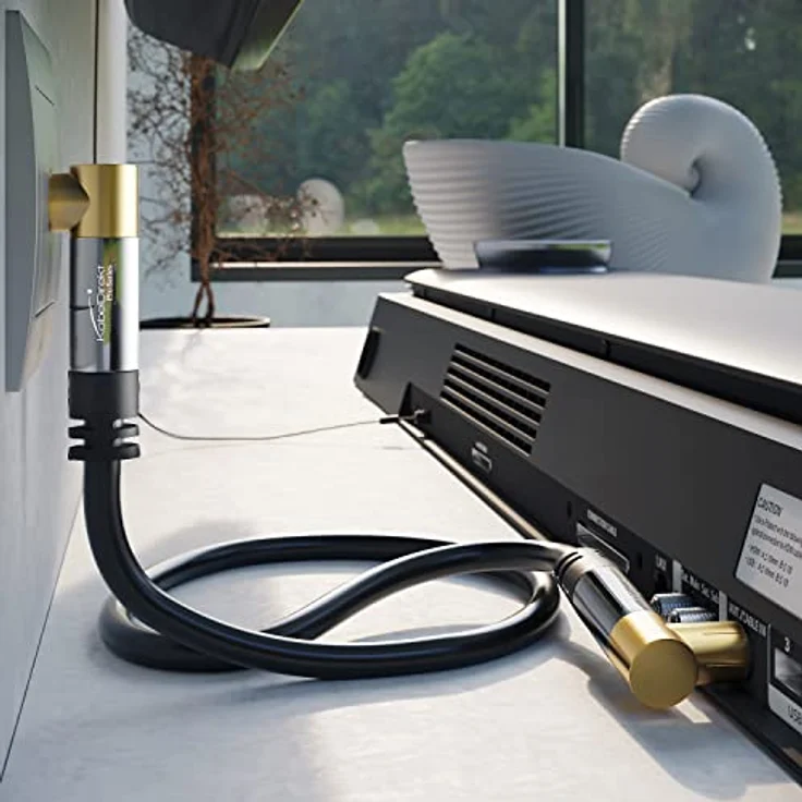 KabelDirekt - Antennenkabel 90° gewinkelt - 1,5m - (75 Ohm, Koax Stecker > Koax Kupplung Koaxialkabel geeignet für TV, HDTV, Radio, DVB-T, DVB-C, DVB-S, DVB-S2, Winkelstecker) - PRO Series – Bild 3