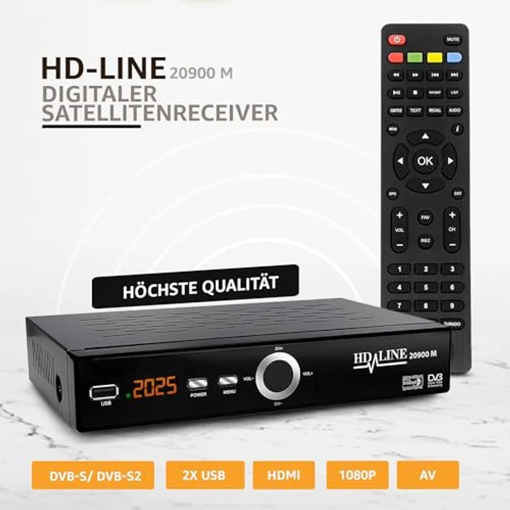 Echosat HD-Line 20900 M DVB-S/S2, HDMI, EPG, schwarz – Bild 2