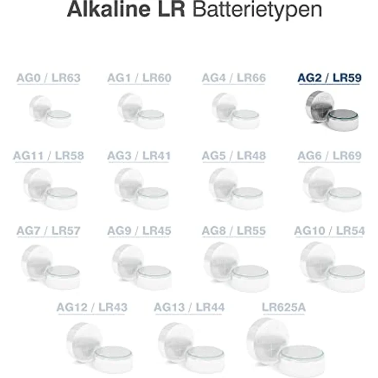 Camelion 12051002 Alkaline Knopfzellen ohne Quecksilber AG2-LR59-LR726-396-1,5 Volt, 10er-Pack – Bild 3