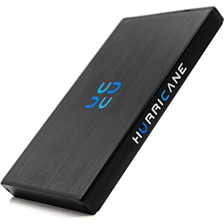 HURRICANE GD25612 Externe Festplatte 500GB 2,5" USB 3.0 tragbare HDD in Silber, für Fotos TV PC Laptop Ps4 Ps5 Xbox, kompatibel mit Windows Mac Linux – Bild 1