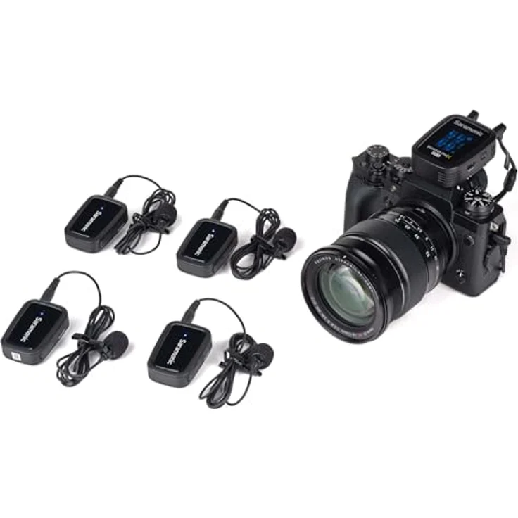 Saramonic Blink 500 Prox B8 4-Personen-Wireless-Mikrofonsystem mit Aufnahme von TXS, Lavs, Ladekoffer, Cam-MoOutd-Empfänger - Schwarz – Bild 2