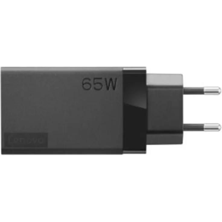 Lenovo 40AW0065EU, 65 W Notebook Netzteil, Schwarz, mit USB-C und EU-Stecker für 100V-240V Steckdosen