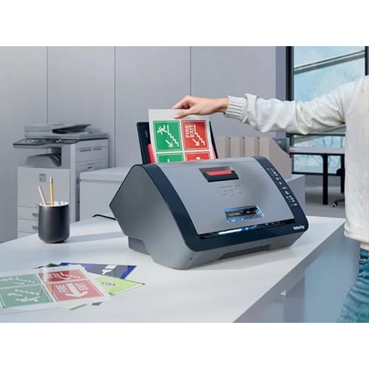 GBC Velocity Automatisches A4 Laminiergerät, Kompakte Büro-Laminiermaschine mit Auto-Ausrichtung, Schnelle Aufheizzeit, Schwarz/Rot, inkl. 80-Mic Starterrolle – Bild 2