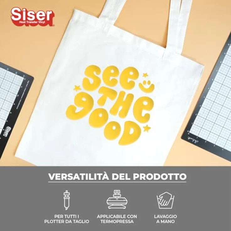 Siser Easy Puff Textiltransferfolie, 3D-Effekt bei Hitze, Schnittbreite 30 cm, Gelb – Bild 5