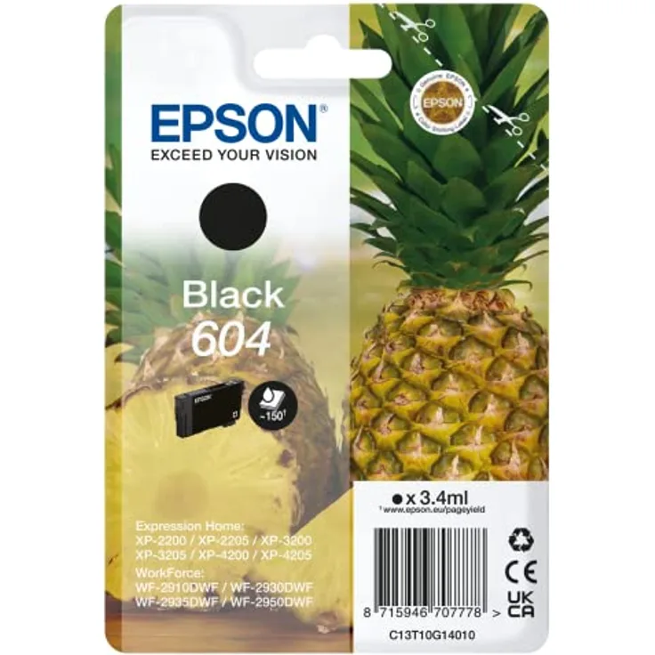 Epson Ink/604 603 Starfish 3.4ml BK SEC