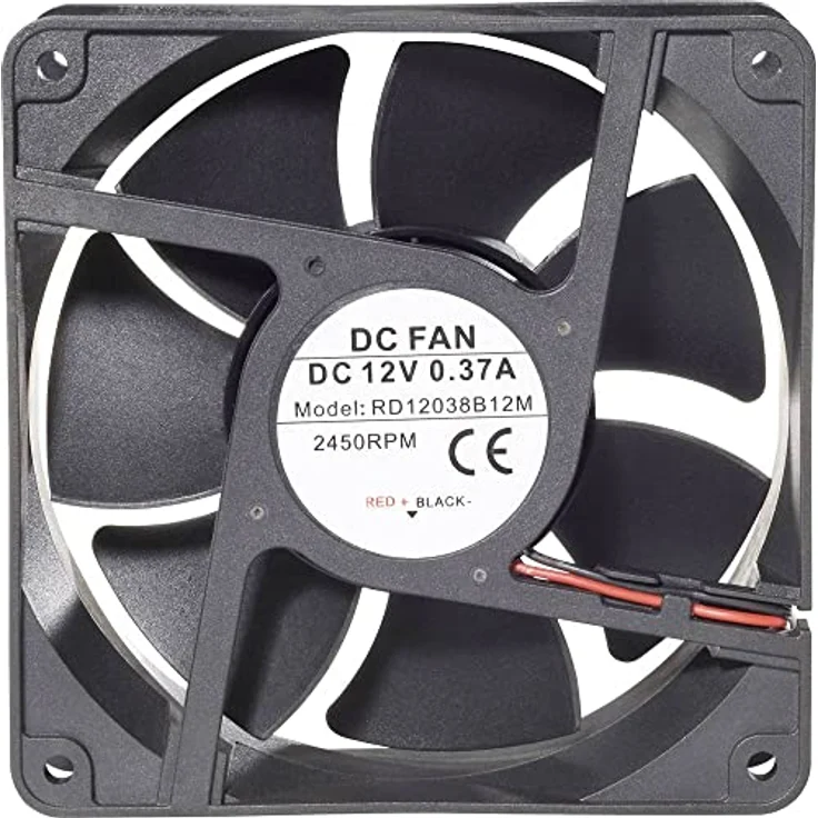 Tru Components Wasserfester Axiallüfter 120 mm, PC Lüfter mit IP58 Schutzart, 1950 U/min, Schwarz – Bild 1