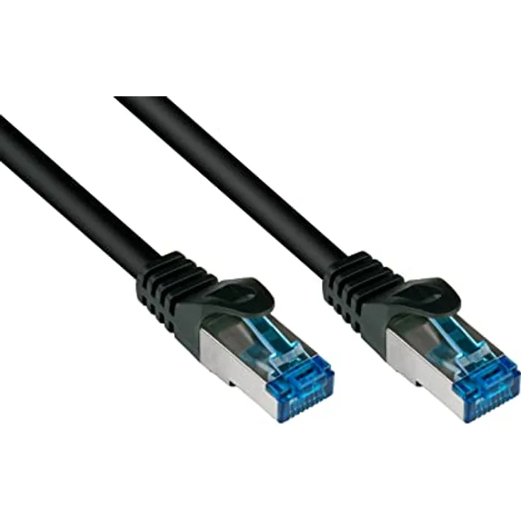 Good Connections® SmartFLEX Cat.6A Patchkabel - 50 cm / 0,5 m - Hochflexibles kurzes 10-GIGABIT PREMIUM-Ethernetkabel KUPFERLEITER / CU - Rastnasenschutz - S/FTP PiMF - halogenfrei (LSZH) - 500MHz - S
