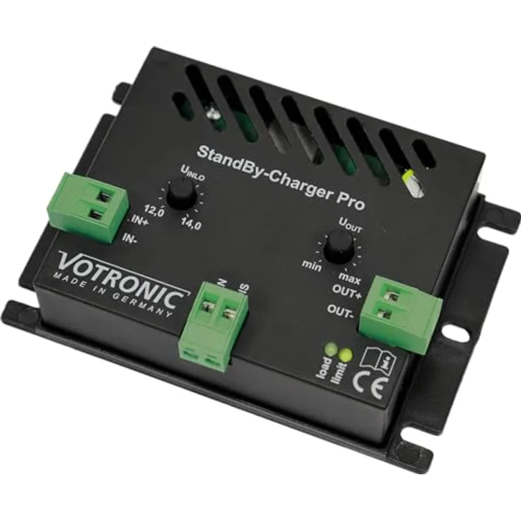 VOTRONIC Standby-Charger PRO, Akkuladegerät mit automatischer Nachladung und Ladeerhaltung, 8A Ladestrom, kompatibel mit verschiedenen Batterietypen