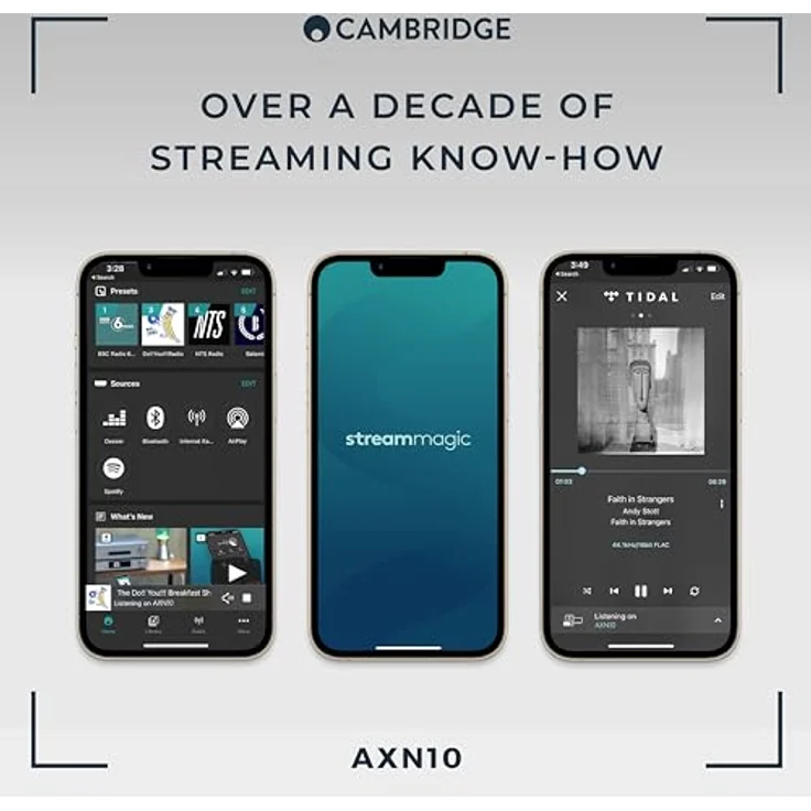 Cambridge Audio AXN 10 - Separater hochauflösender WiFi-Netzwerk-Audioplayer und -Streamer mit Bluetooth 5.0, Internetradio und ESS Sabre DAC - Lunar Grey – Bild 4