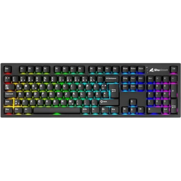 Sharkoon OfficePal KB70W Silent, kabellose mechanische Tastatur mit PBT-Tastenkappen, RGB-Beleuchtung und leiser Dämpfung – Bild 2