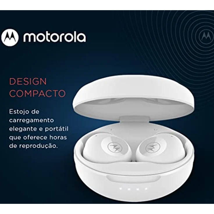 Motorola Sound MOTO BUDS 150 - Kabellose Ohrhörer - Bluetooth - Wasser- und Schweißfest - Touch- un Sprachsteuerung - 18 Stunden Spielzeit - Weiß – Bild 2