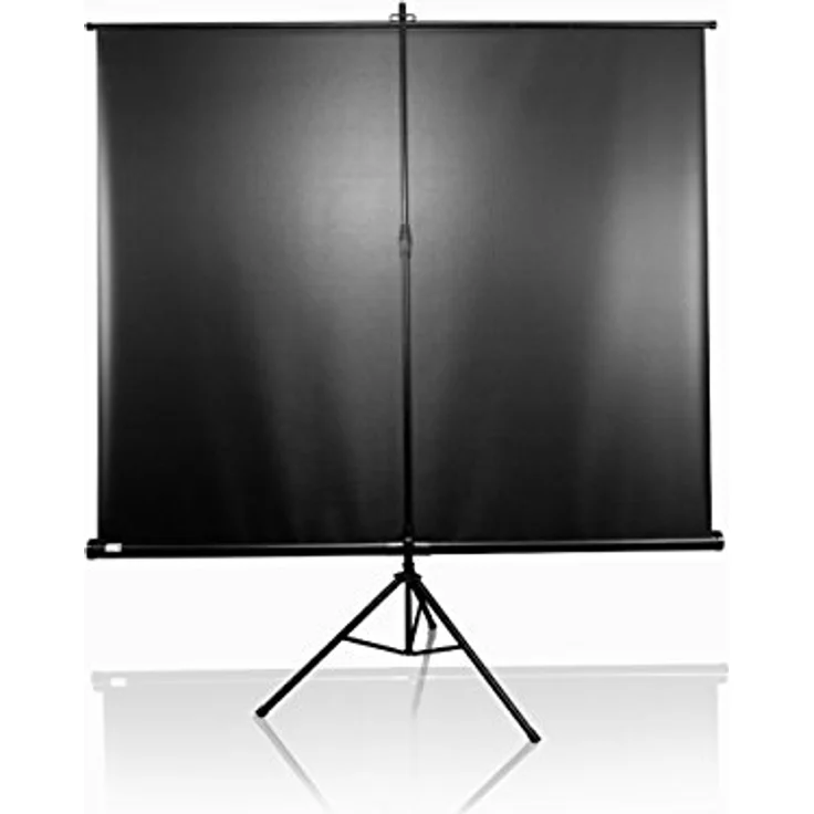 Elite 84" Tripod Leinwand, 4:3 Beamer-Leinwand mit mattem Weiß und schwarzem Design, tragbar und robust – Bild 3