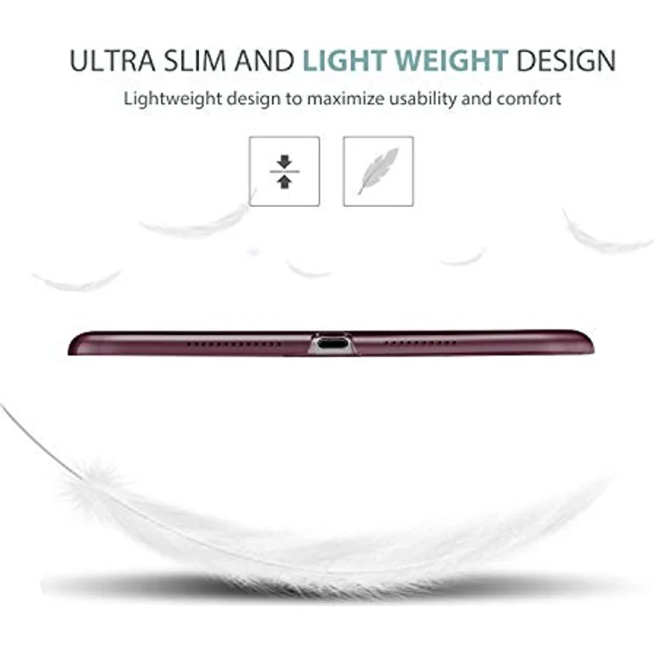 ProCase Hülle für 10,5 Zoll iPad Air 3 (2019) / iPad Pro (2017), ultra dünne, transluzente Schutzhülle mit Auto Schlafen/Wachen-Funktion - Wine – Bild 4