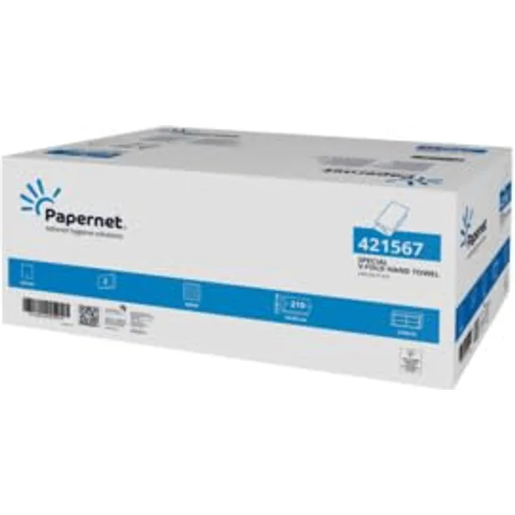 Papernet Hand Towel V-Fold Pure Cellulose, 2-lagig, 210x15 mm, COD 421567