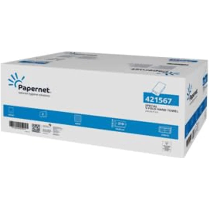 Papernet Hand Towel V-Fold Pure Cellulose, 2-lagig, 210x15 mm, COD 421567