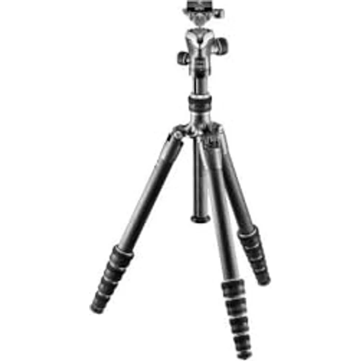 Gitzo GK1555T-82TQD Traveler Stativ mit Kugelkopf (kompakt, faltbar und leicht, kurze Säule für Aufnahmen auf Bodenhöhe inklusive Serie 1 - 5 Segmente) carbon – Bild 2
