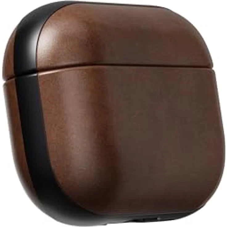Nomad Modern Leather Case für AirPods Pro (3. Generation), Echtleder und Polycarbonat, kabelloses Laden, Rustic Brown – Bild 3