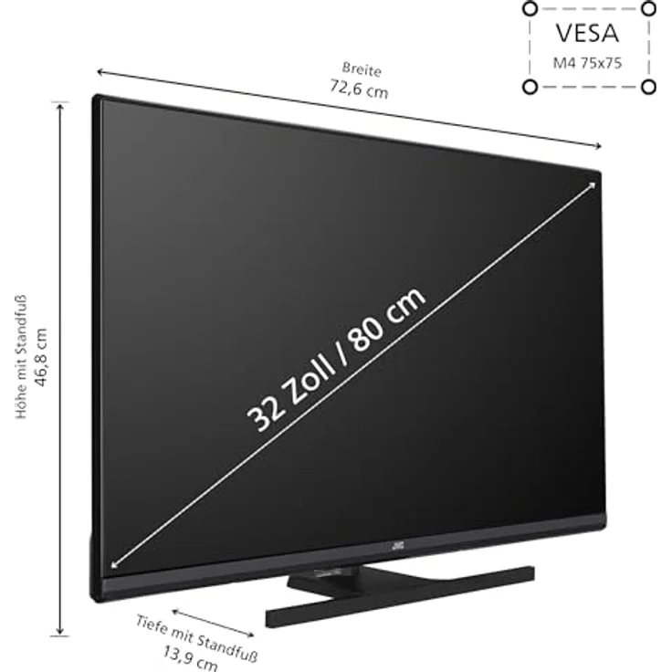 JVC QLED TV 32 Zoll Fernseher Full HD Android Smart TV (HDR, Triple-Tuner, Bluetooth) LT-32VQF545A, kontrastreiche Aufnahmen und lebensechte Farbgebung – Bild 3