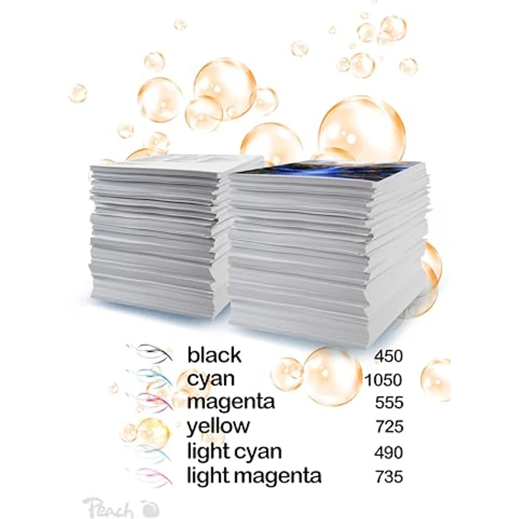Peach 24XL Multipack Druckerpatronen (M, C, Y, LC, LM, BK) - Hohe Farb- und Lichtbeständigkeit für brillante Druckergebnisse – Bild 4