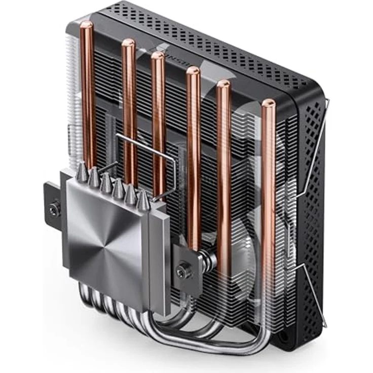 Jonsbo HP600 Low-Profile CPU-Kühler - 120mm, schwarz mit 6 Heatpipes – Bild 7