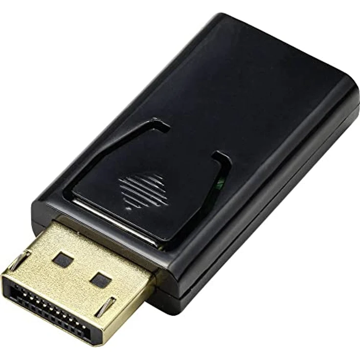 Renkforce RF-4746622 HDMI/DisplayPort Adapter, 1x DisplayPort Stecker - 1x HDMI-Buchse, Schwarz – Bild 1