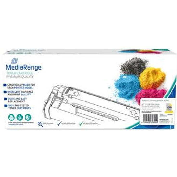 MediaRange Toner-Kassette für CC532A/304A/CE412A/305A/CF382A/312A, gelb, hohe Druckqualität und einfacher Austausch