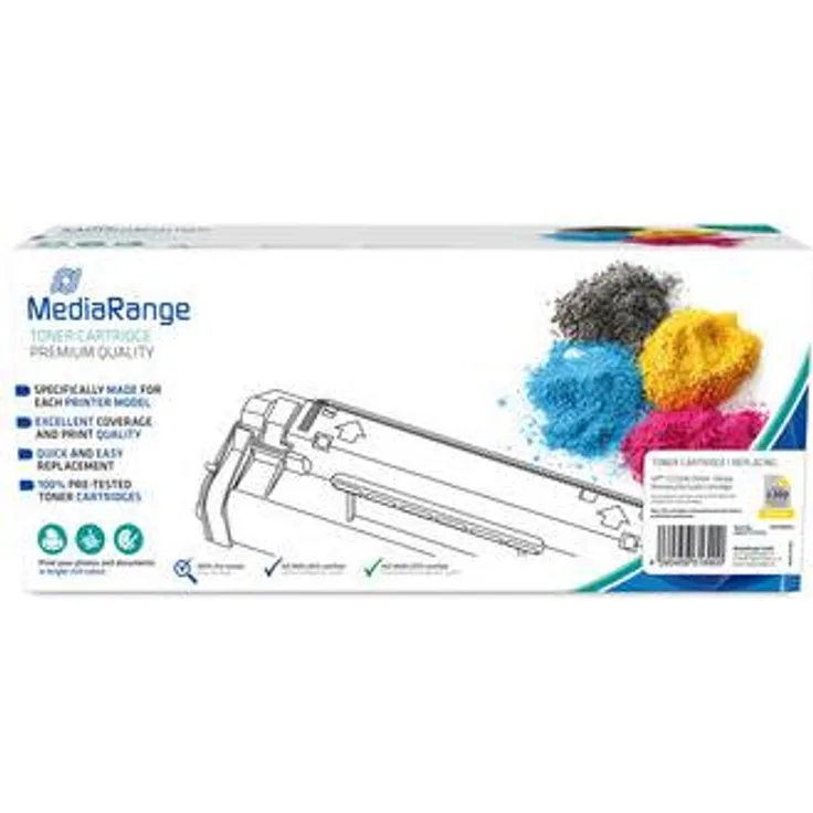 MediaRange Toner-Kassette für CC532A/304A/CE412A/305A/CF382A/312A, gelb, hohe Druckqualität und einfacher Austausch