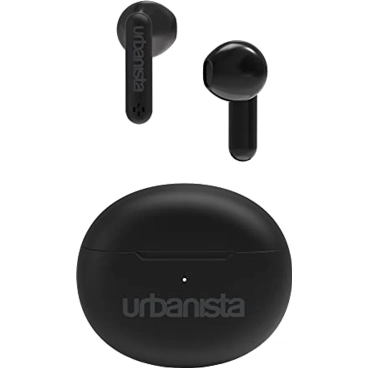 Urbanista In Ear Kopfhörer kabellos Bluetooth 5.3, IPX4 True Wireless Earbuds, 2 Mikrofone, 20 Std Spielzeit, Earphones mit Touch-Bedienung, TWS Headphones mit USB C Ladecase, Austin, Schwarz – Bild 1