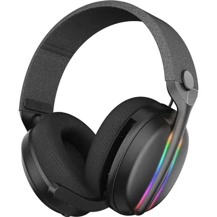 Subsonic Wireless Headset All Platforms, Gaming Headset mit 7.1 Sound, kabellos, RGB-LEDs, einziehbares Mikrofon, schwarz