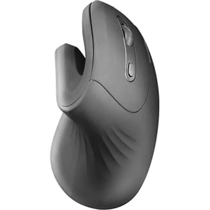 Mars Gaming MMW-ERGOPRO Schwarz, Ergonomische Vertikale Kabellose Maus mit 3200 DPI Optischem Sensor und Huano-Schaltern, 2.4GHz Drahtlos, Multi-Plattform Kompatibilität