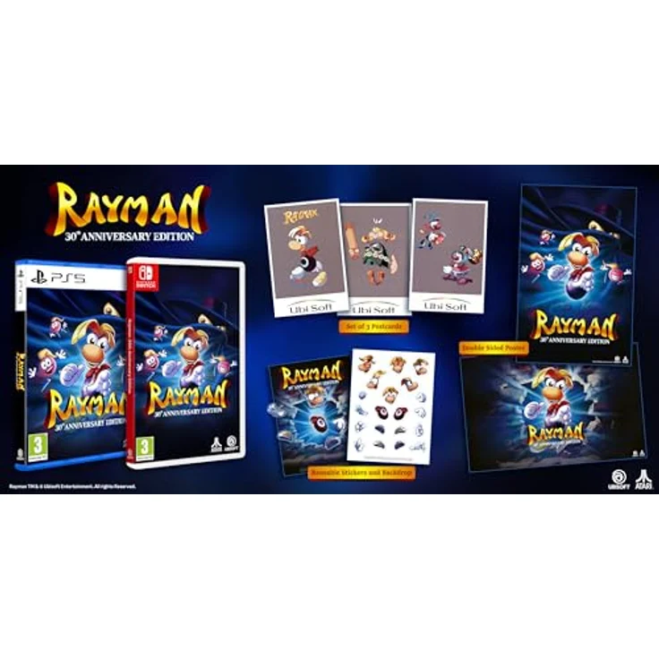 Atari Rayman 30th Anniversary Edition [PEGI] - Nintendo Switch Spiel mit 120+ Levels, interaktivem Dokumentarfilm und verbesserten Gameplay-Funktionen, Deutsch spielbar – Bild 2