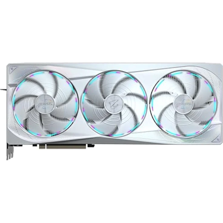 Gigabyte AORUS GeForce RTX 5080 Master Ice 16G Grafikkarte - 16GB GDDR7, 256 Bit, PCI-E 5.0, 2805MHz Core Clock, 3 x DP 2.1a, 1 x HDMI 2.1b, NVIDIA DLSS 4, GV-N5080AORUSM ICE-16GD - WINDFORCE Kühlsystem, RGB Halo, Dual BIOS, 4 Jahre Garantie – Bild 2