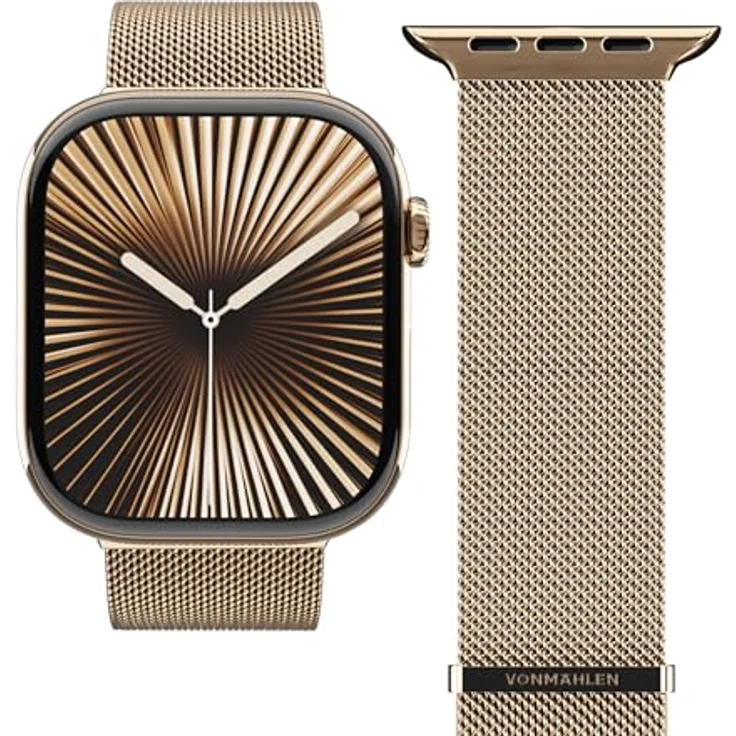 VONMÄHLEN Milanese Loop 2, Edelstahlarmband mit Magnetverschluss, verstellbar, hochwertig, kompatibel mit Apple Watch – Bild 5