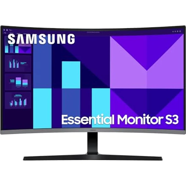 SAMSUNG 32 Zoll Essential S3 S39GD, Full HD Computer-Monitor mit 100 Hz, 1800R Curved, Game Mode und Eye Saver Mode, LS32D396GAUXEN – Bild 1